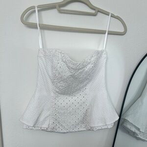 COPY - White House Black Market White Eyelet Camisole Top